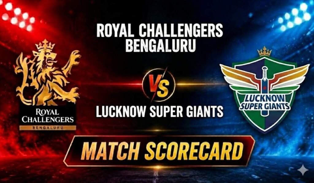 Lucknow Super Giants vs Royal Challengers Bengaluru Match Scorecard