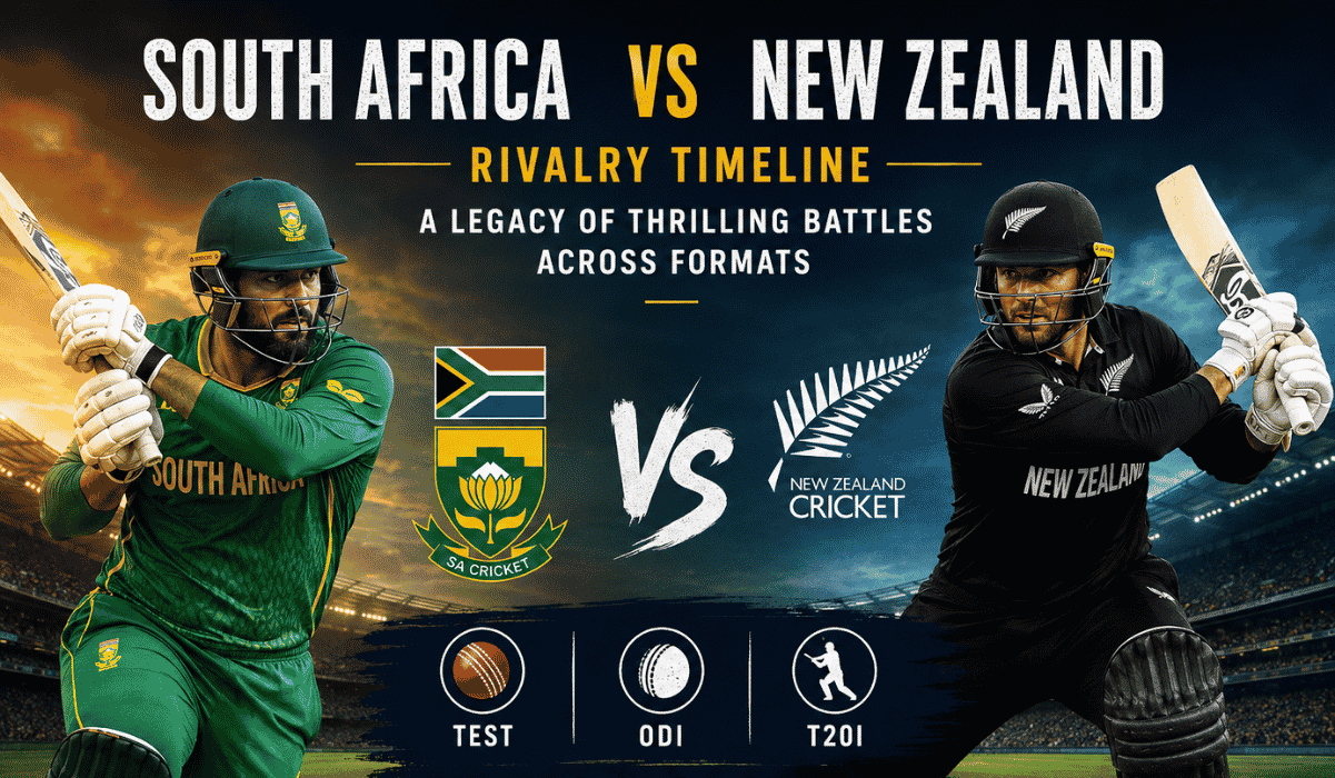 South Africa national cricket team vs New Zealand national cricket team Timeline