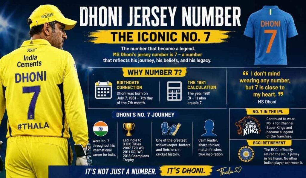 Dhoni Jersey Number